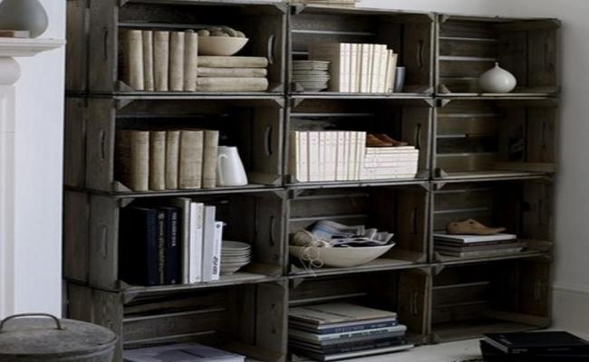 diaforetiko.gr : Crate Bookshelf 32 Ιδέες για Απίθανες και Μοντέρνες Κατασκευές από Παλιά Καφάσια!