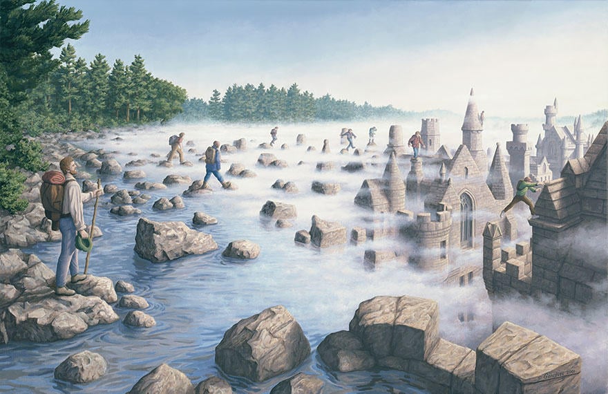 diaforetiko.gr : magic realism paintings rob gonsalves 12 880 33 Πίνακες Ζωγραφικής με οπτικές ψευδαισθήσεις που παίζουν με το μυαλό σου.