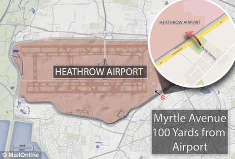 Location: Myrtle Avenue is one of the closest residential roads to the airport's southern runway and is 100 yards from the airport perimeter