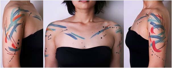 Καλλιτεχνικά τατουάζ που μοιάζουν με υδατογραφίες (20)