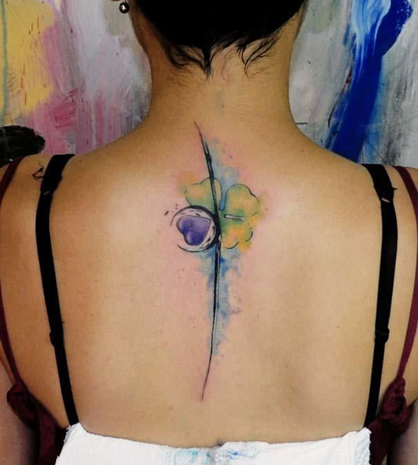 Καλλιτεχνικά τατουάζ που μοιάζουν με υδατογραφίες (21)