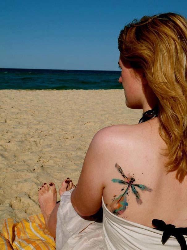 Καλλιτεχνικά τατουάζ που μοιάζουν με υδατογραφίες (47)