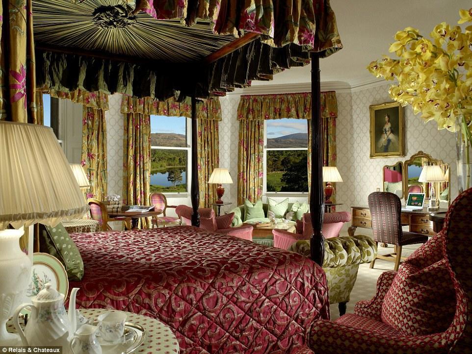 Inverlochy Castle has 17 bedrooms, each with their own individual character, along with views of the surrounding mountains