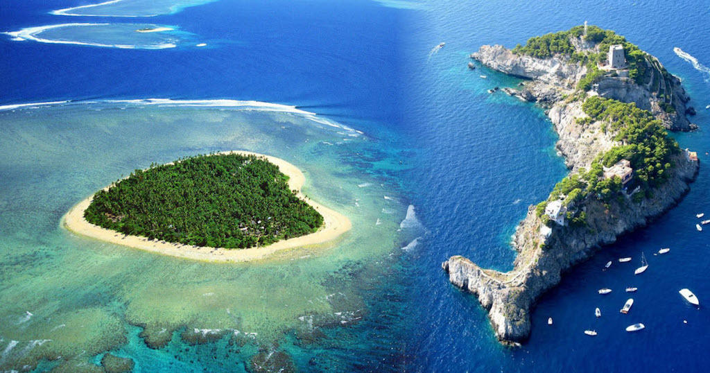 12 πανέμορφα νησιά που έχουν όμως τα πιο παράξενα σχήματα!