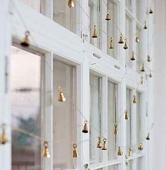 Hang some tiny bells across your window for some subtle decor. 