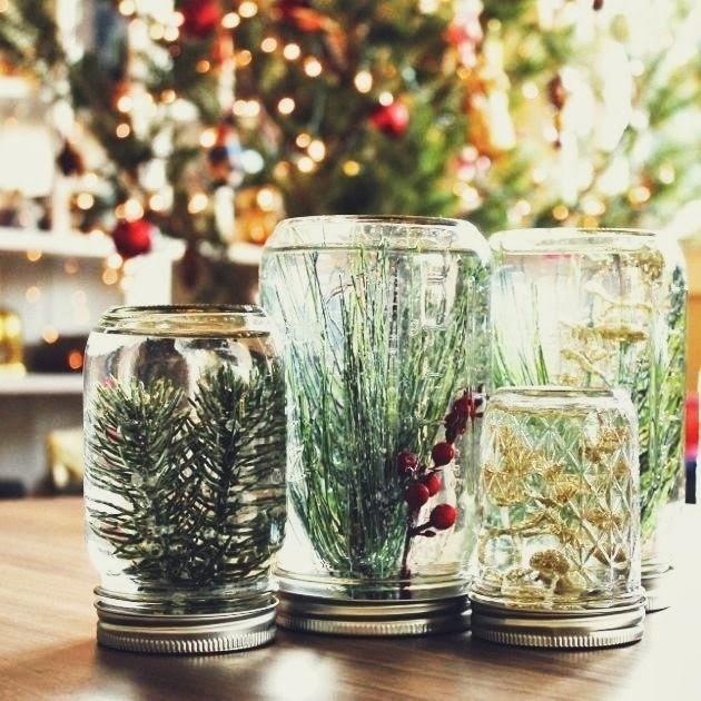 Build a unique underwater forest using mason jars as modern alternatives for snow globes.