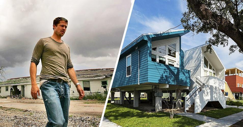 O Μπραντ Πιτ έχτισε πάνω από 100 σπίτια για οικογένειες που έχασαν τα πάντα από ένα τυφώνα.