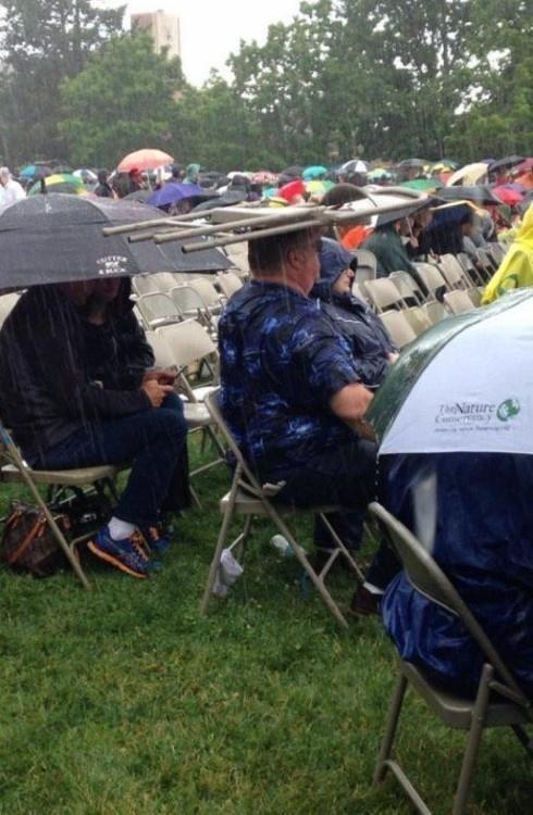 Umbrellas are overrated anyways.