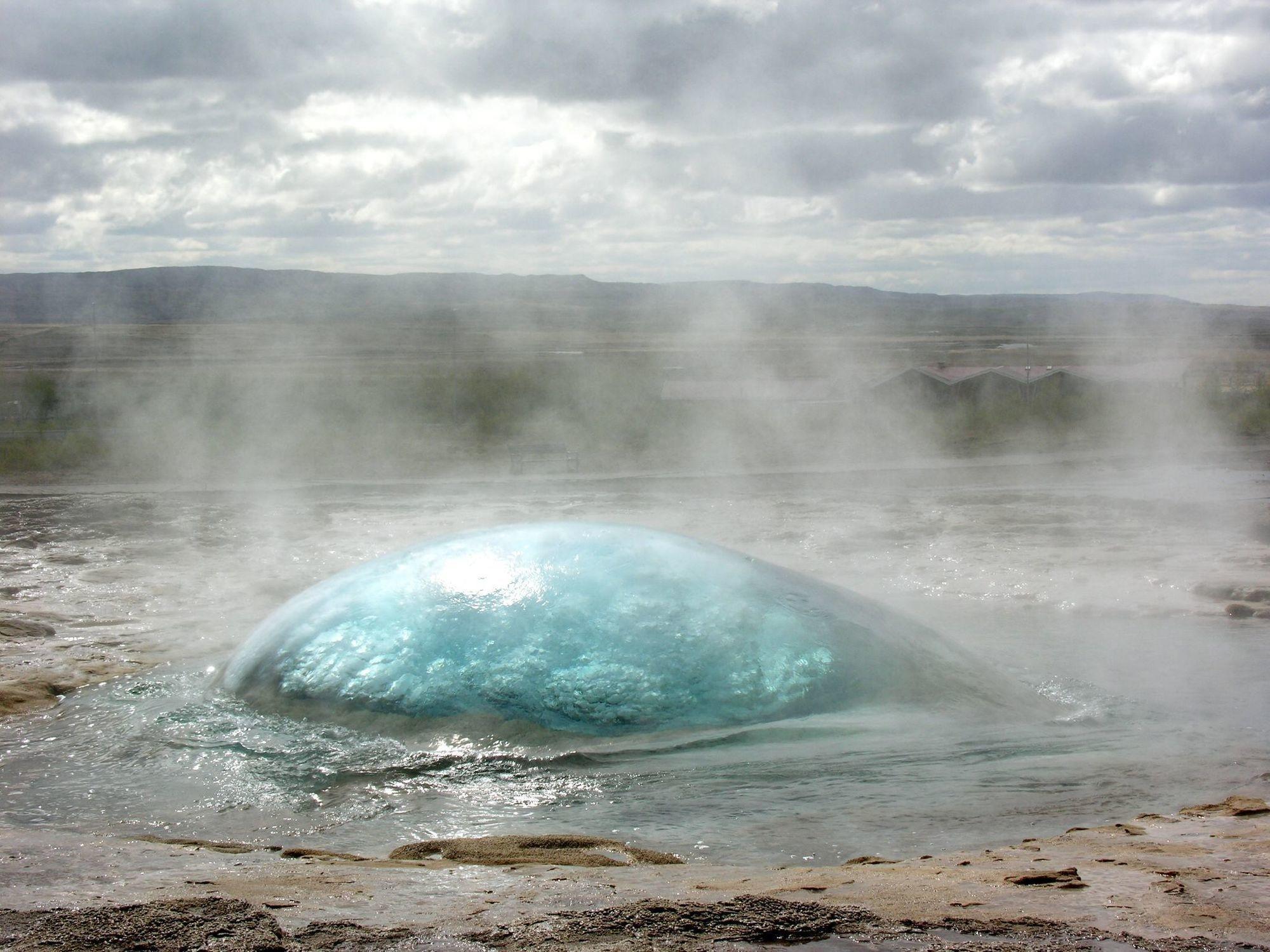 What a geyser looks like before it explodes. 