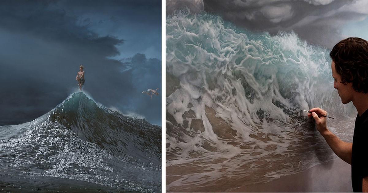 Ζωγράφος αναπαριστά θαλασσινές εικόνες που μοιάζουν…. «ζωντανές»