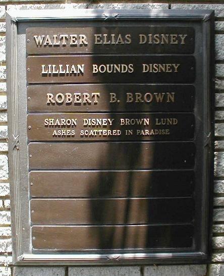 Walt Disney's tombstone.