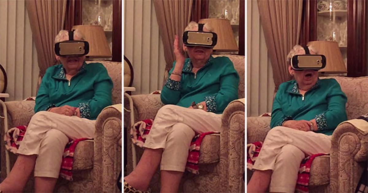 Γιαγιά δοκιμάζει γυαλιά εικονικής πραγματικότητας και φρικάρει! -ΒΙΝΤΕΟ