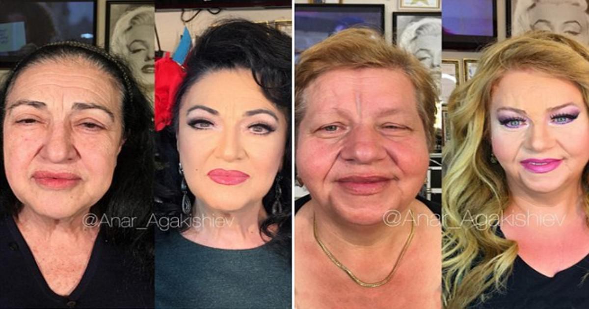 Ταλαντούχα Make Up Artist μεταμορφώνει καθημερινές Γυναίκες ΜΟΝΟ με Μακιγιάζ και τις κάνει να Φαίνονται δεκαετίες Νεότερες!