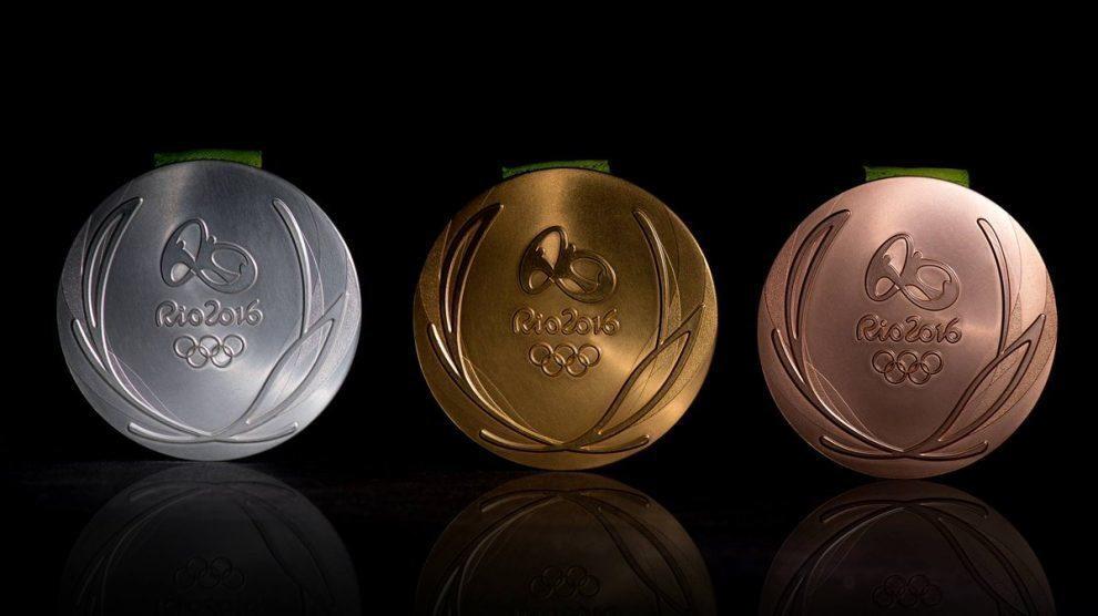 Top achieving athletes get either a gold, silver, or bronze medal.