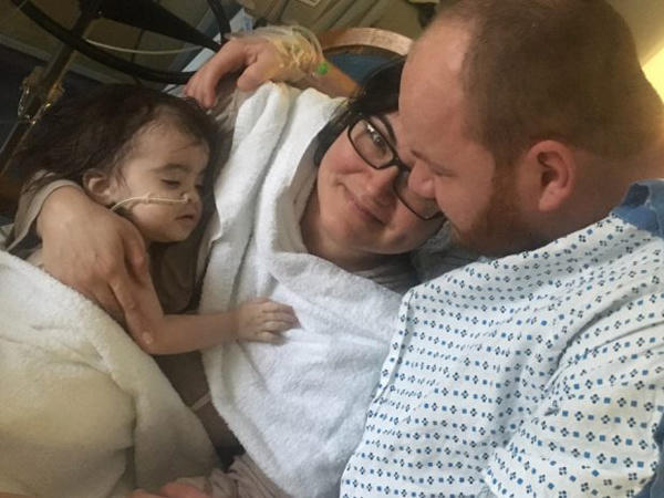 While pregnant the couple were confident their baby girl would be born without the disease.