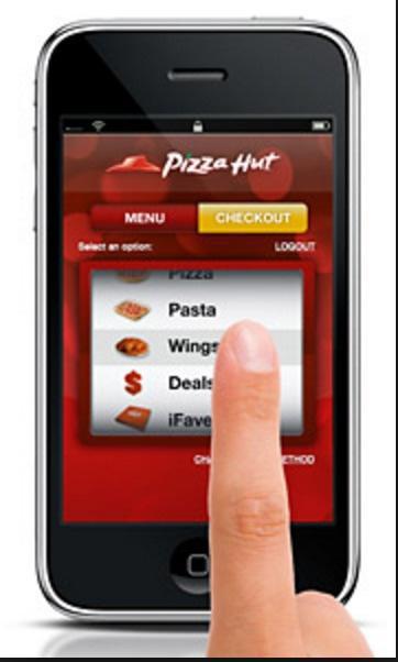 Treadway used her phone app to make her order of a small pepperoni pizza. 