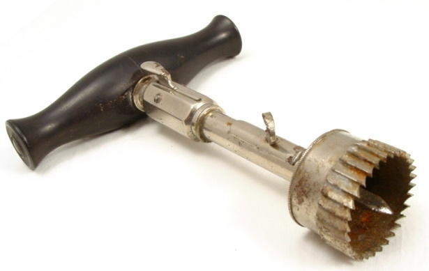 The trephine was a hand-powered drill used in the 1800's. 