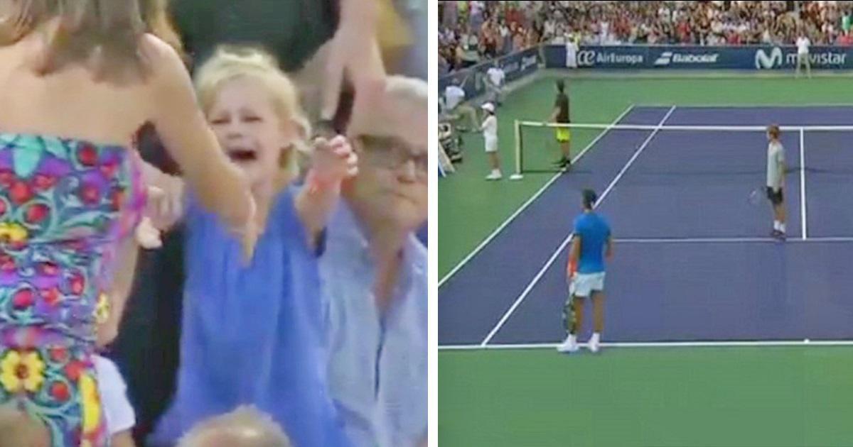 Μικρό κορίτσι δεν μπορεί να βρει τη μαμά του και ο πιο διάσημος παίκτης τένις διακόπτει τον αγώνα για να την εντοπίσουν!