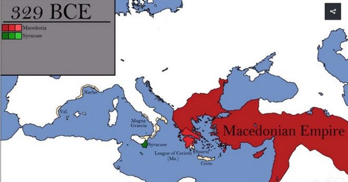 Χάρτης: Η εδαφική ιστορία των Ελλήνων από το 2.500 π.Χ. μέχρι σήμερα
