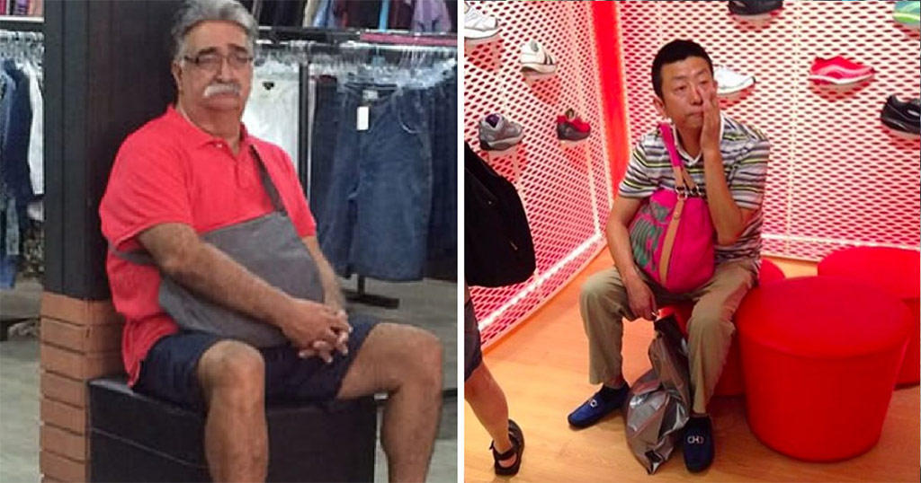25 απελπισμένοι άντρες που περιμένουν υπομονετικά τις γυναίκες τους να τελειώσουν με τα ψώνια