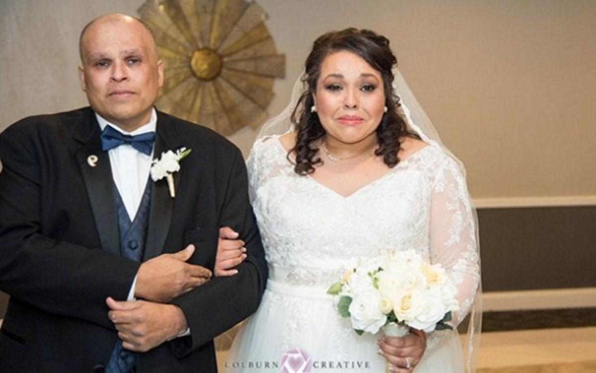 Καρκινοπαθής μπαμπάς πρόλαβε να δει νύφη την κόρη του χάρη στη γενναιοδωρία των ξένων