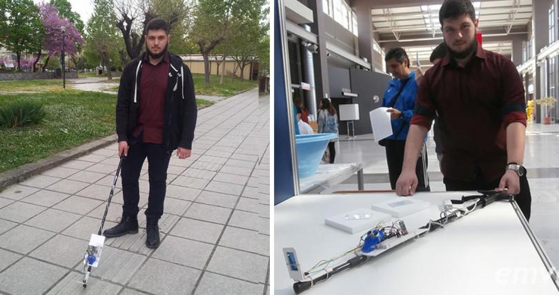 16χρονος μαθητής από την Ημαθία κατασκεύασε το πρώτο «έξυπνο μπαστούνι» για τυφλούς