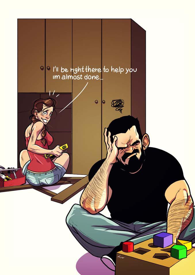 Καλλιτέχνης σκιτσογραφεί τη ζωή με τη γυναίκα του σε χιουμοριστικά comics (11)