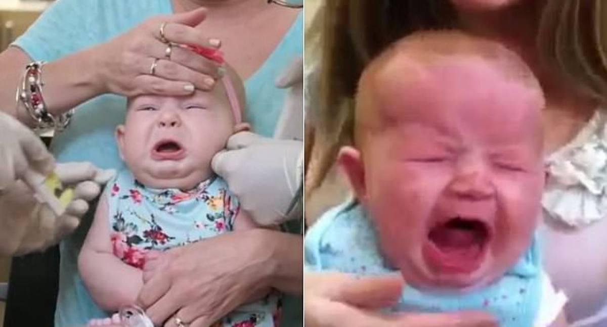 Μωρό 4 μηνών πλαντάζει στο κλάμα όταν η μαμά του τρυπάει τα αυτιά για να του βάλει σκουλαρίκια