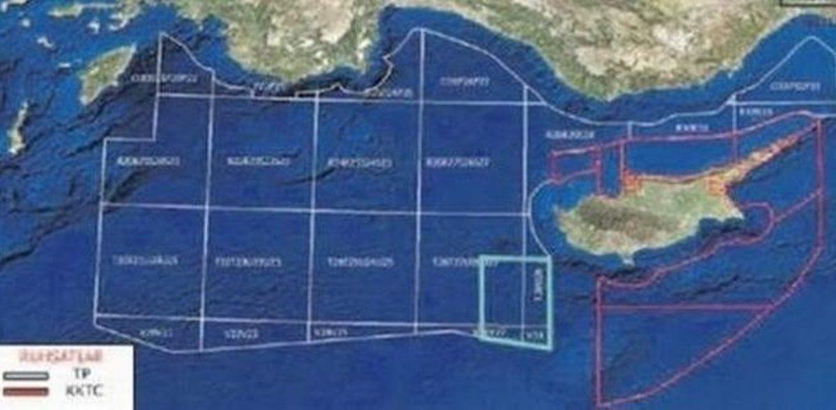 Σε τούρκικο χάρτη εξαφάνισαν το Καστελόριζο και θεωρούν δική τους την ΑΟΖ μεταξύ Ρόδου και Κύπρου