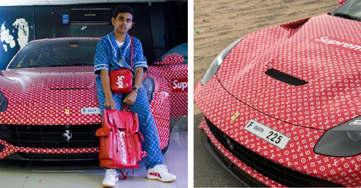 O ζάμπλουτος 15χρονος από το Ντουμπάι που προκαλεί στο Instagram με την Λουί Βιτόν Ferrari του