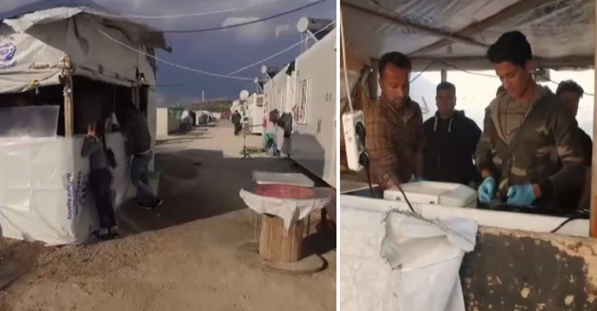 Πρόσφυγες ήρθαν στην Ελλάδα και άνοιξαν καντίνα με φαλάφελ σε καταυλισμό