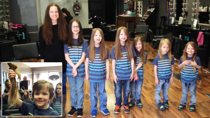 Τα παιδιά στο σχολείο κορόιδευαν τους 6 γιους της για τα κοριτσίστικα μαλλιά τους. Μόλις όμως έμαθαν το λόγο, κατάπιαν τη γλώσσα τους