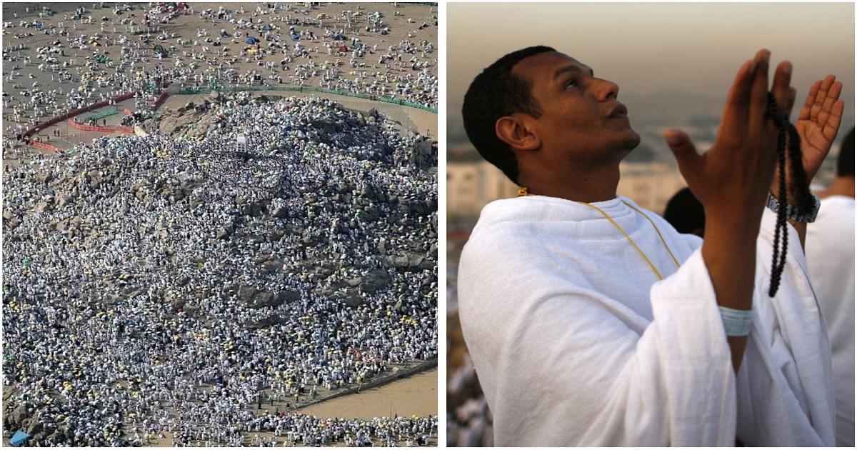 2 εκατομμύρια μουσουλμάνοι από όλο τον κόσμο ανεβαίνουν στο όρος Αραφάτ για να προσευχηθούν