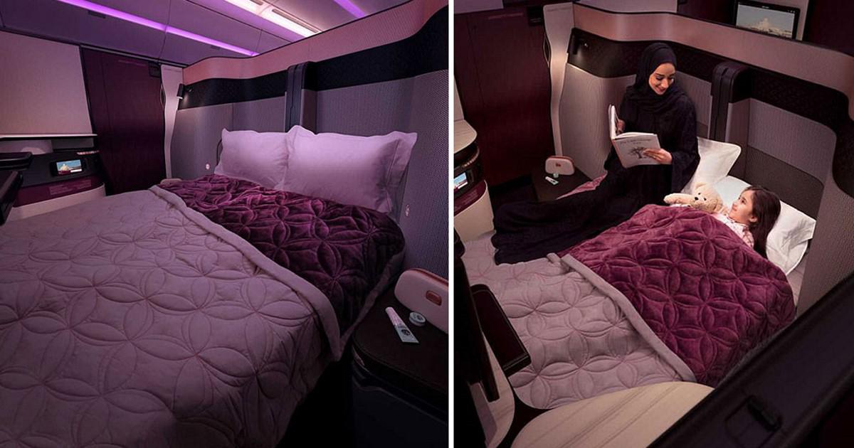 H Qatar Airways τοποθετεί πρώτη στον κόσμο διπλά κρεβάτια στα αεροπλάνα της