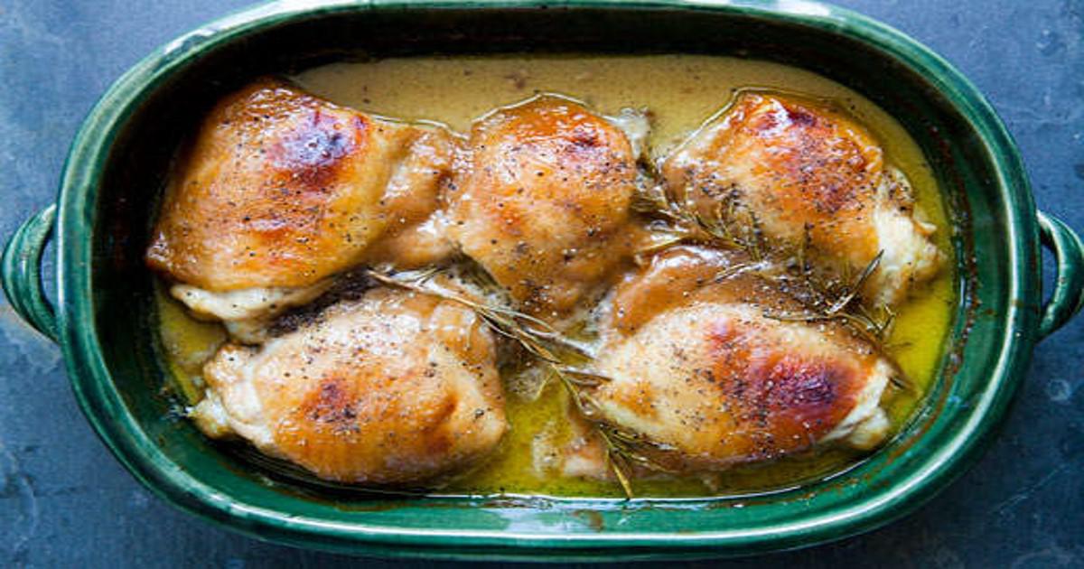 Κοτόπουλο στο φούρνο με μέλι και μουστάρδα