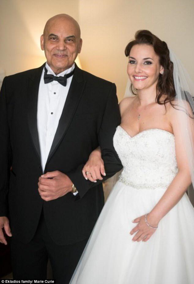 Her father, Adel, (pictured with Sheri on her wedding day) lost his wife to the same type of cancer 15 years ago