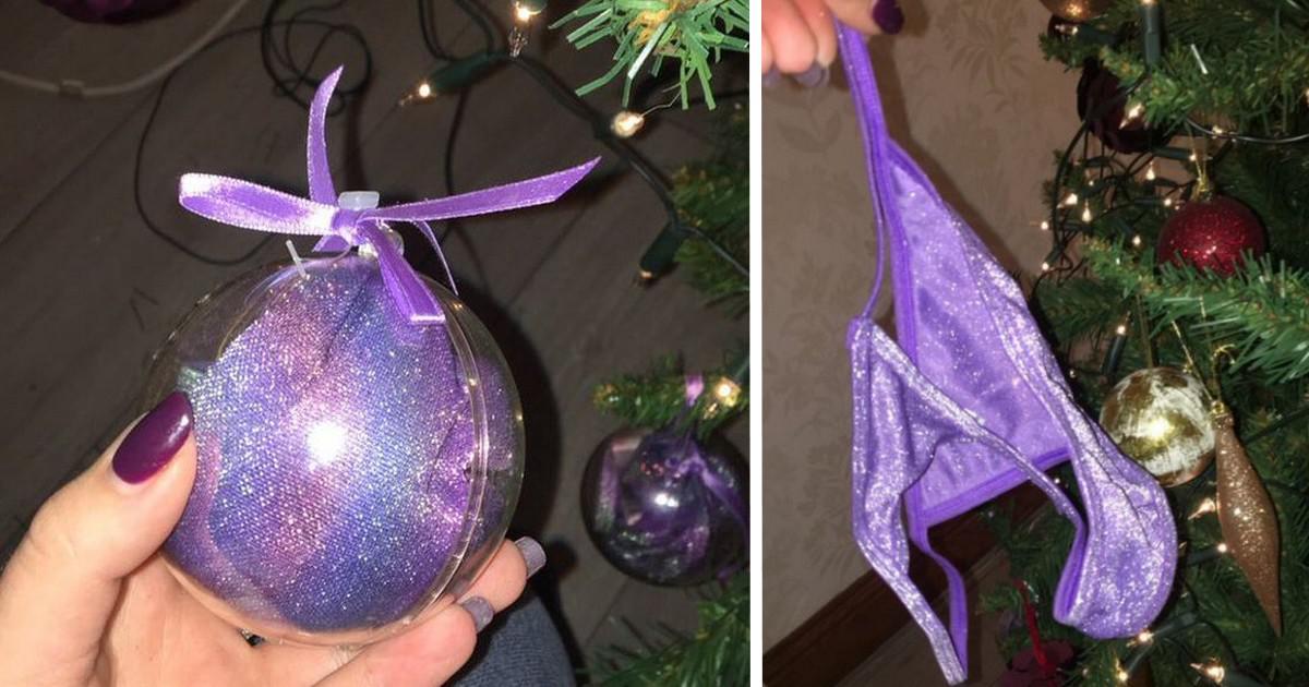 Γιαγιά αγόρασε μπάλες για το χριστουγεννιάτικο δέντρο χωρίς να ξέρει ότι μέσα τους έκρυβαν προκλητικά στρινγκάκια