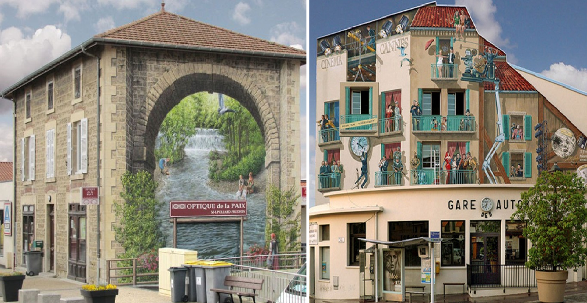 Γάλλος Καλλιτέχνης μεταμορφώνει αστικούς τοίχους σε τρισδιάστατα έργα τέχνης