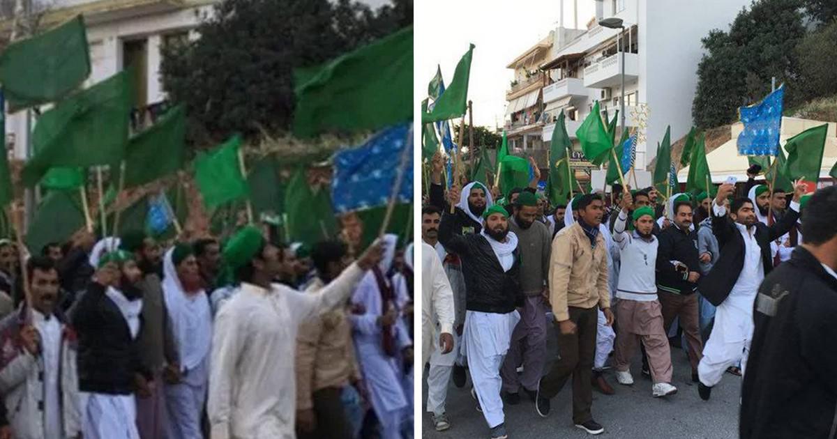 Πακιστανοί στην Κρήτη έκαναν πορεία φωνάζοντας «Αλλάχ Ακμπάρ» για να γιορτάσουν τα γενέθλια του Μωάμεθ