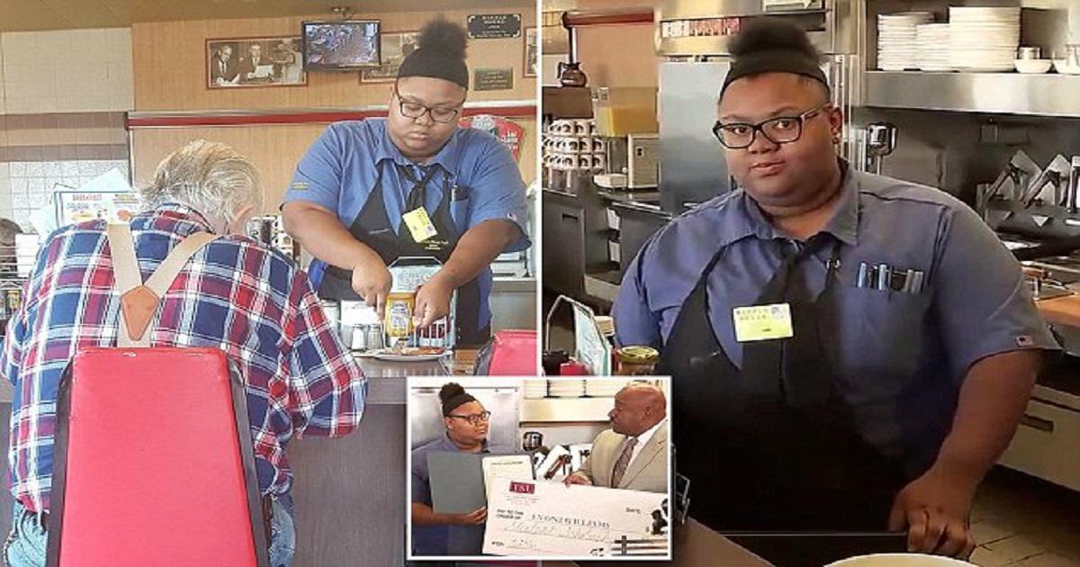 Φοιτήτρια υπάλληλος εστιατορίου βοήθησε ανάπηρο πελάτη να φάει το φαγητό του και το πανεπιστήμιο της χάρισε τα δίδακτρα
