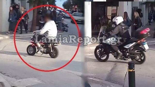 Λαμία: Άντρας πάνω σε μηχανάκι «μπόμπος» ξεφεύγει άνετος από την αστυνομία