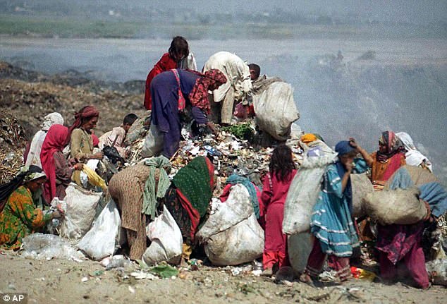 Hundreds of dead newborn girls have been found dumped in garbage piles in Pakistan over the last year amid a cultural preference for boys, it has emerged (file picture)