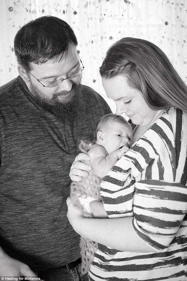 Lee and Kassy, pictured, struggled with infertility for three years before having baby McKenna