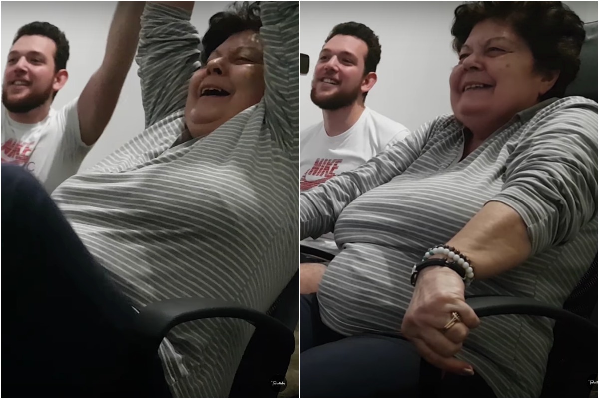 70χρονη γιαγιά πανηγυρίζει ξέφρενα για τη νίκη του ΠΑΟΚ και γίνεται viral