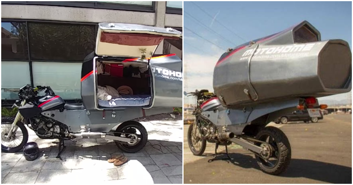 Άντρας έφτιαξε μοτοσυκλέτα με δωμάτιο για μεγάλα ταξίδια