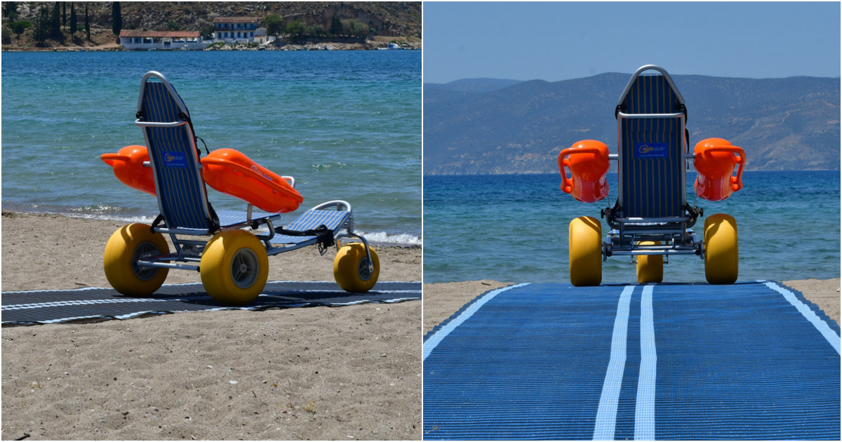 Ναύπλιο: Έβαλαν ράμπα και ειδικό αναπηρικό καροτσάκι για ΑΜΕΑ στις παραλίες και είναι παράδειγμα προς μίμηση για όλες τις πόλεις