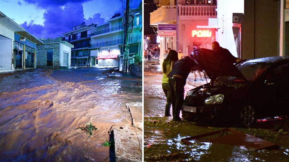 «Πνίγηκε» ξανά η Μάνδρα από τις πλημμύρες περιμένοντας τη Δούρου
