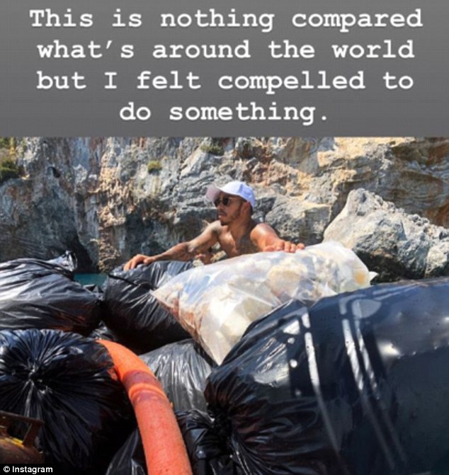 Another Instagram story showed the extent of the debris picked up by his group in just two hours