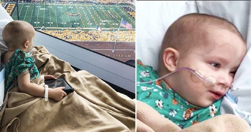 Άρρωστο αγοράκι 4 ετών χαμογελά ασταμάτητα στο νοσοκομείο όταν ένα ολόκληρο στάδιο γυρίζει και το χαιρετά