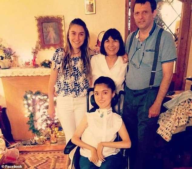 Maria Luz Pierantoni, surrounded by her sister and parents, is being billed an import duty fee ofÂ  $1,100 for a wheelchair that was donated to her seven years ago